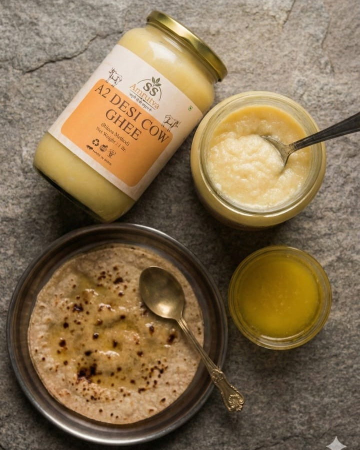 A2 Desi Cow Ghee  <br> (Bilona Method A2 ) देसी गाय का घी - ( बिलोना विधि )